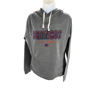 Captivating Boise State Broncos Hoodie Sweatshirt Stitched Grey Womens Large NWT